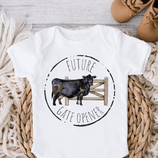 Future Gate Opener Shirt, Pregnancy Reveal to Dad, Farming Dad Birth Announcement, Farm Cows Expecting Baby Shirt, Farming Shower Gift