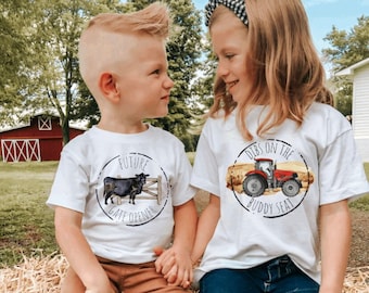 Dibs on the Buddy Seat Toddler Tee Shirt, Funny Farm Boy Shirt, Red Combine Girl T Shirt, Green Tractor Farm Shirt, Toddler Harvest Buddy,