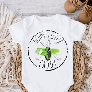 Daddy's Little Caddy Baby Shirt, Toddler Shirt, Fathers Day Shirt, Golf Pregnancy Announcement, Baby Gift For Dad, Golf Lover image 1