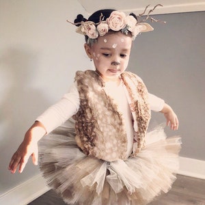 Woodland Deer Tutu, Deer Costume Tutu, Harvest Tutu, Girls Fall Tutu, Newborn Tutu, Infant Tutu, Toddler Tutu, Tulle Tutu, Baby Fawn Tutu