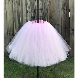 Ladies Blush Tulle Tutu, Girls Light Pink Tulle Skirt, Wedding Bachelorette Party Tutu, Woman&#39;s Plus Size, Mommy and Me Tutu&#39;s, Flower Girl