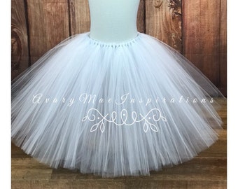 White Tutu Skirt ANY SIZE, Girls, Ladies, Babies, Woman's, Infant, Toddler, Adult, Bachelorette, Flower Girl, Dance Costume, Ballerina Skirt