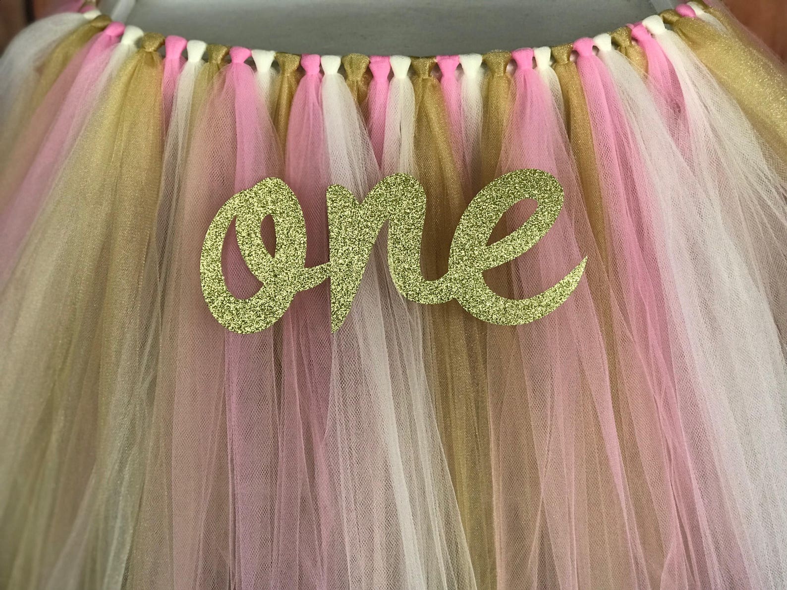 Pink and Gold High Chair Tutu Highchair Tutu High Chair Etsy