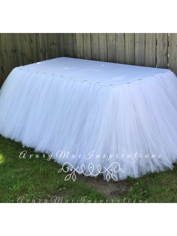 tulle table skirts for weddings