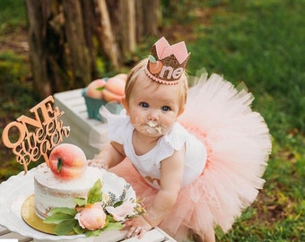 Peach Girls Tutu, Toddler Girls Birthday Tutu, Blush Peach Infant Baby First Birthday Smash Cake Photo Shoot Outfit, Fluffy Ballet Tutu