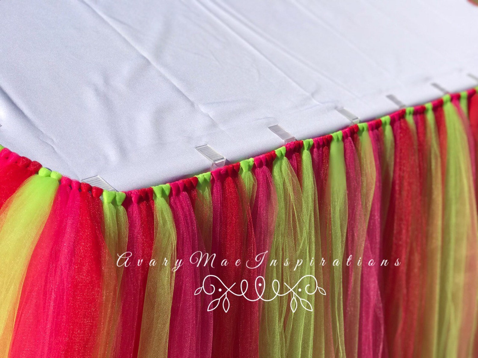 Tulle Table Skirt Tutu Table Skirt Strawberry Party First Etsy