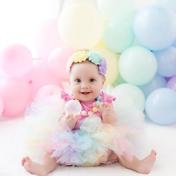 Pastel Rainbow First Birthday Outfit, Unicorn Girls 1st Birthday Tutu, One  Year Old Bodysuit, Smash Cake Photo Outfit, First Birthday Outfit -   Israel