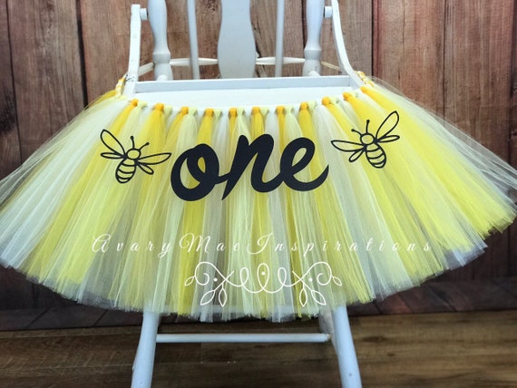 Hunny Bee High Chair Tutu For Girls First Birthday Queen Bumble