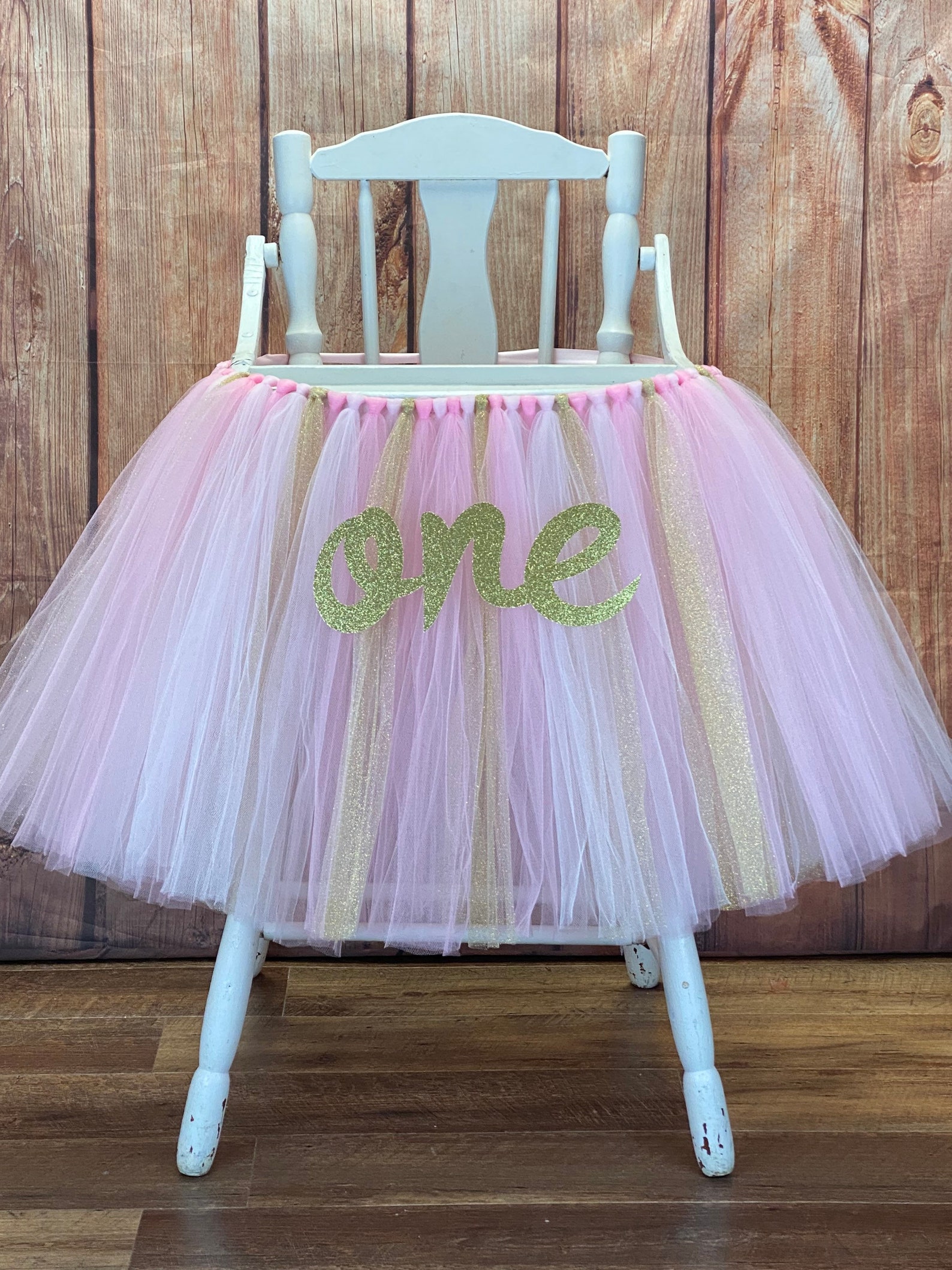 Pink and Gold High Chair Tutu Highchair Tutu High Chair Etsy