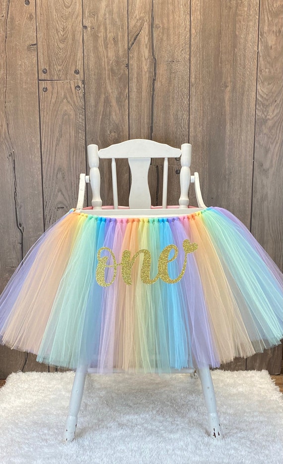 Paper & Party Supplies Unicorn High Chair Tutu Girls First Birthday