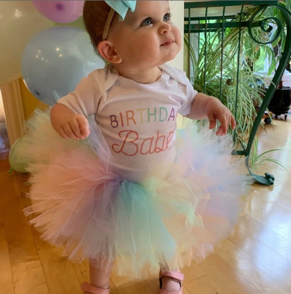 Pastel Rainbow Tutu, Bebé Tutu, Bebé Tutu, Niño Tutu, Niñas Tutu, Primer  Cumpleaños Tutu, Pastel Tutu, Smash Cake Photo Shoot Esponjoso Tutu -   México