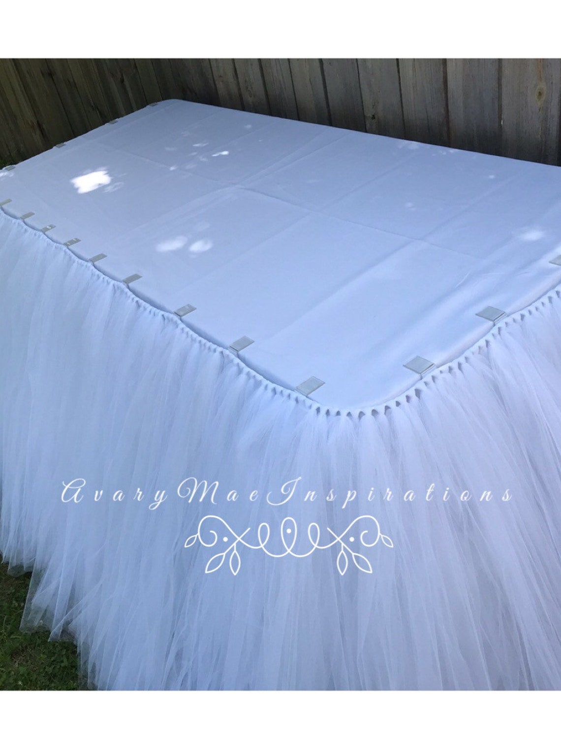 White Tulle Table Skirt Tutu Table Skirt Wedding Table Skirt Etsy