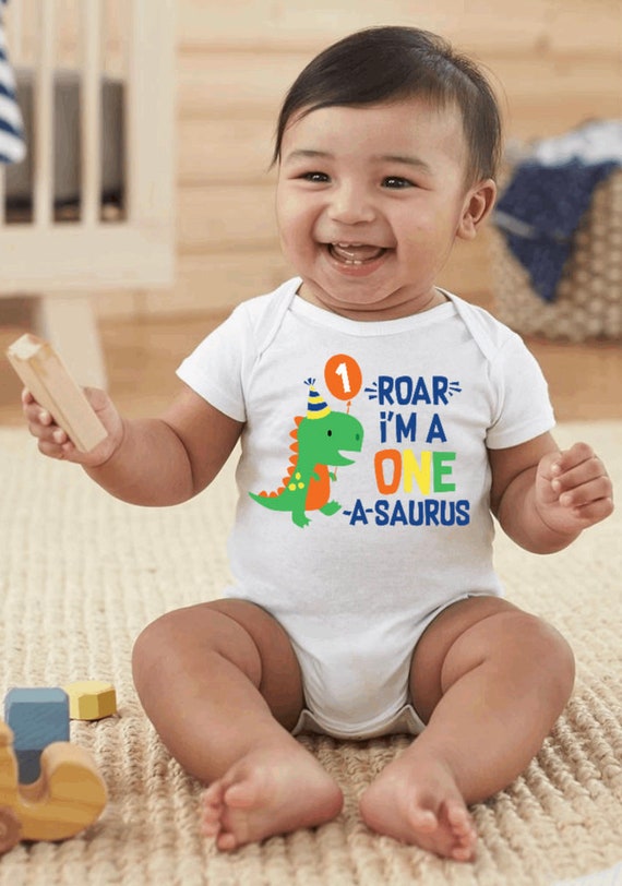 Dinosaur Birthday Shirt, One A Saurus Party, ROAR First Birthday