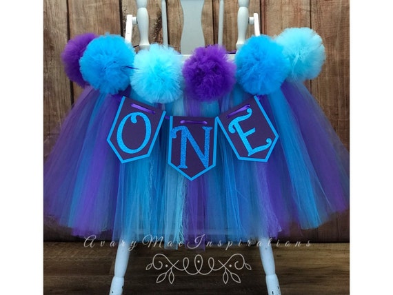 Mermaid High Chair Tutu, Under the Sea High Chair Tutu, Mermaid tutu, First Birthday Highchair Skirt, Smash Cake, High Chair Banner Decor Il_570xn