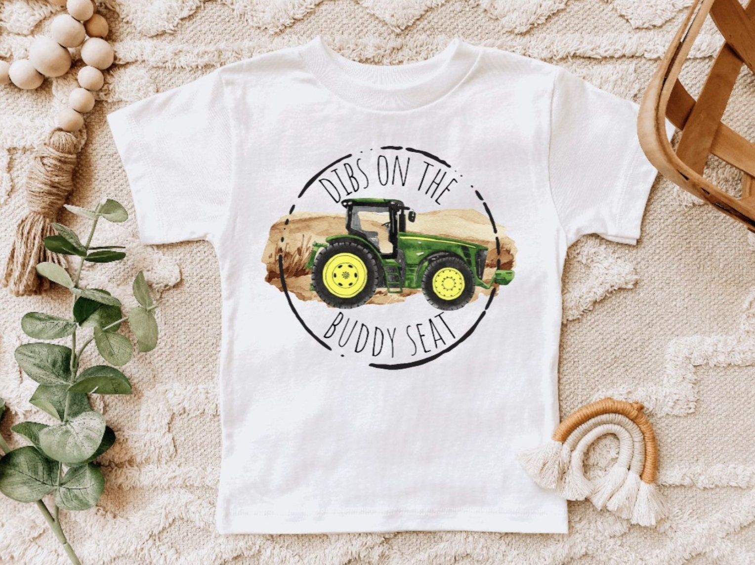 John Deere Camiseta de tractor grande para niños pequeños