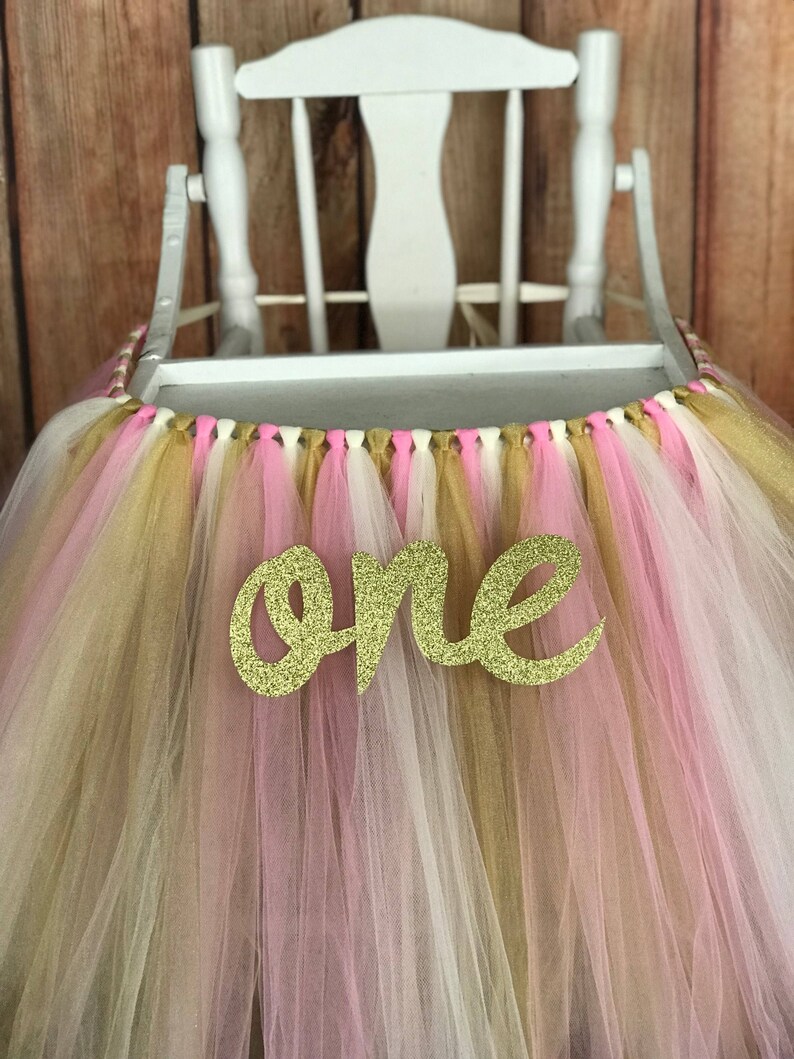 Pink and Gold High Chair Tutu Highchair Tutu High Chair Etsy
