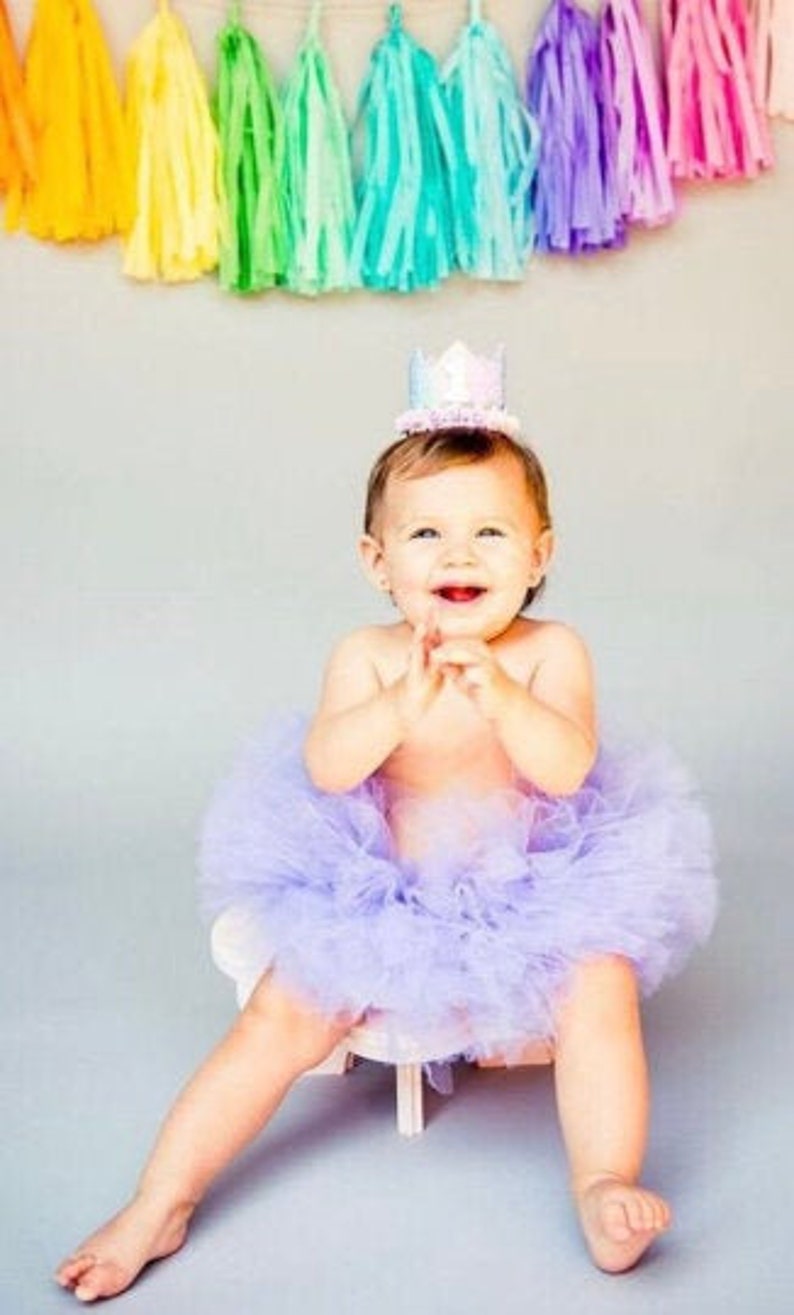 Girls Tutu, Lavender Tutu for Girls 1st Birthday Smash Cake Photo's, Light Purple Sweet Baby Girl Outfit, Lilac Infant tutu, Two Cute Tutu image 4