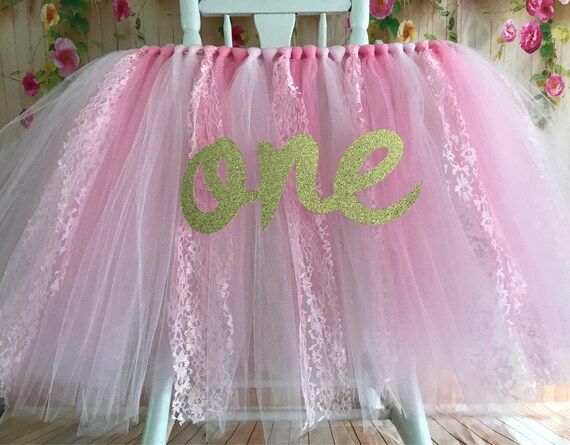 Pink And Light Pink High Chair Tutu High Chair Banner