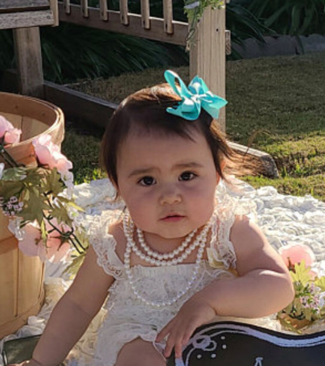 Pearl Baby Necklace Ivory Girls Necklace Baby Pearl Etsy