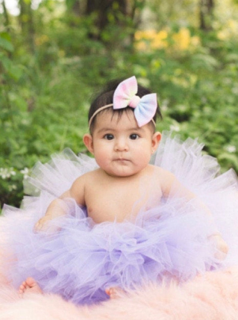 Girls Tutu, Lavender Tutu for Girls 1st Birthday Smash Cake Photo's, Light Purple Sweet Baby Girl Outfit, Lilac Infant tutu, Two Cute Tutu image 5