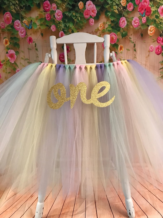 Unicorn High Chair Tutu, Unicorn First Birthday, Unicorn High Chair Banner, Unicorn Party, Highchair Tutu, High Chair Shirt, Highchair Skirt Il_570xn