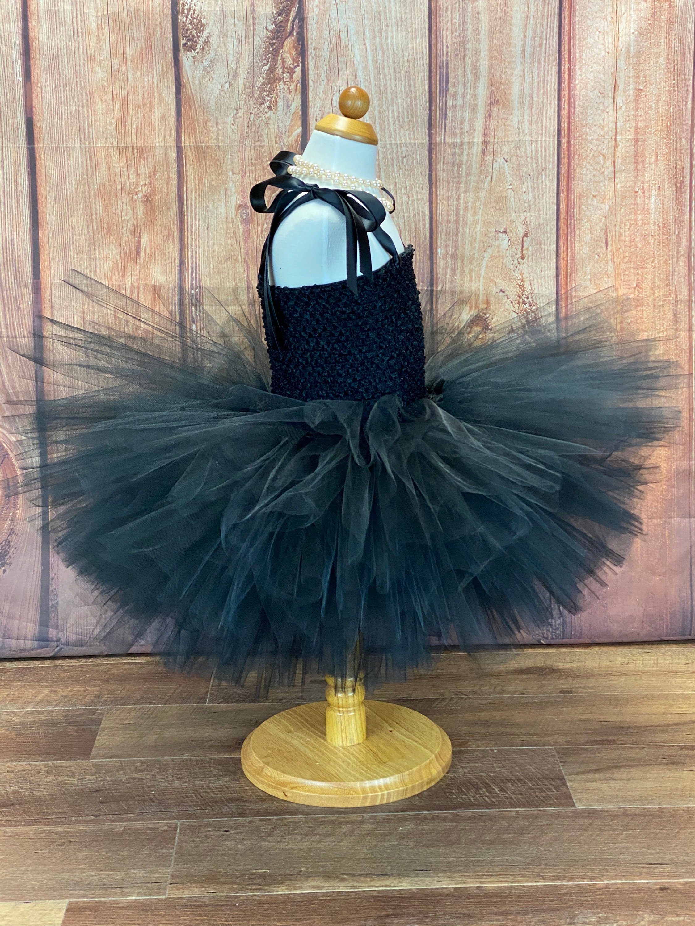 Girls Little Black Tutu, Mini Audrey Hepburn Costume, Black Flower Girl  Dress, Birthday Cake Smash Outfit, Breakfast at Tiffany's Inspired - Etsy