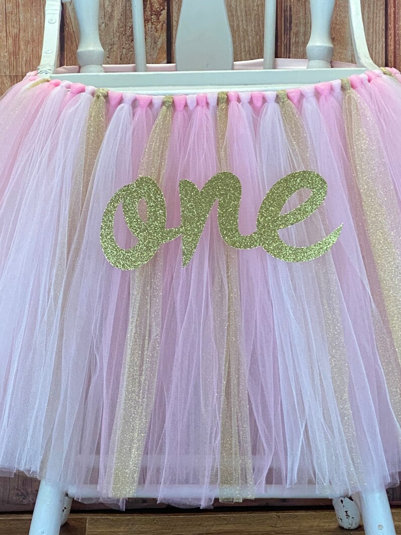 Pink and Gold High Chair Tutu Highchair Tutu High Chair Etsy