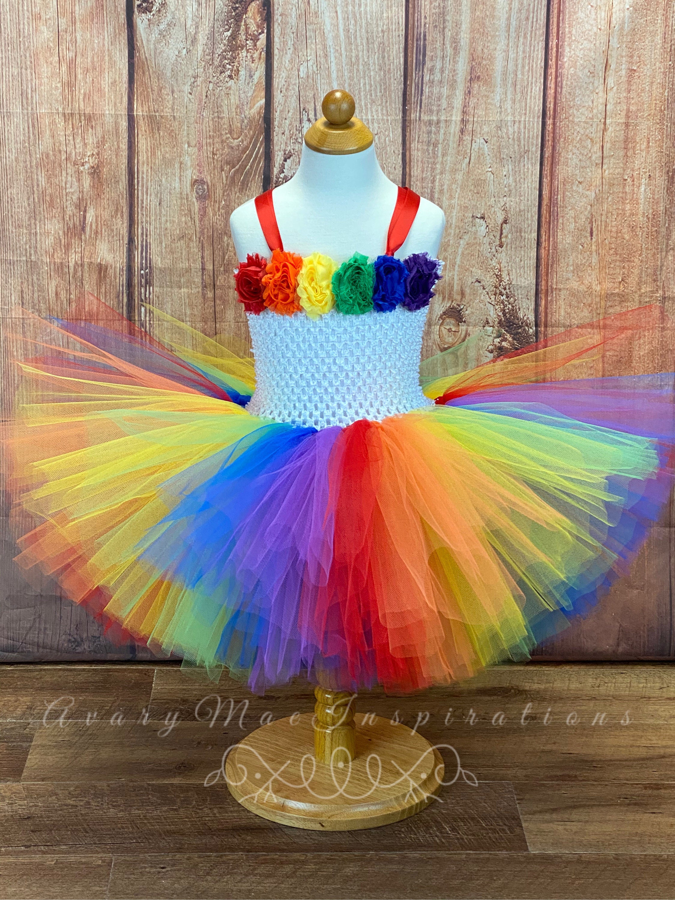 Primary Rainbow Tutu Dress Cocomelon ...