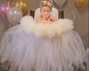 Some Bunny Is One  High Chair Tutu, High Chair Skirt, Highchair Tutu, Highchair Skirt, First Birthday High chair tutu, You chose the color