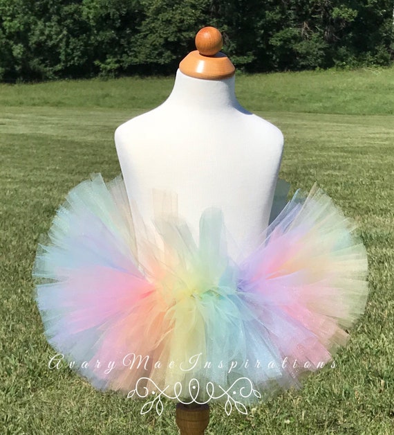 Pastel rainbow tutu baby Clearance