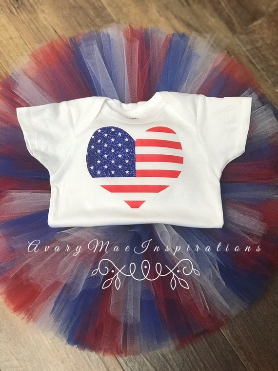 baby girl red white and blue outfit