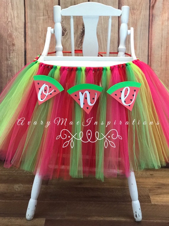 One in a Melon High Chair Tutu, Girls First Birthday Highchair Banner, Our Sweet Girl Watermelon 1st Birthday Smash Cake Photo, Turning One Il_570xn
