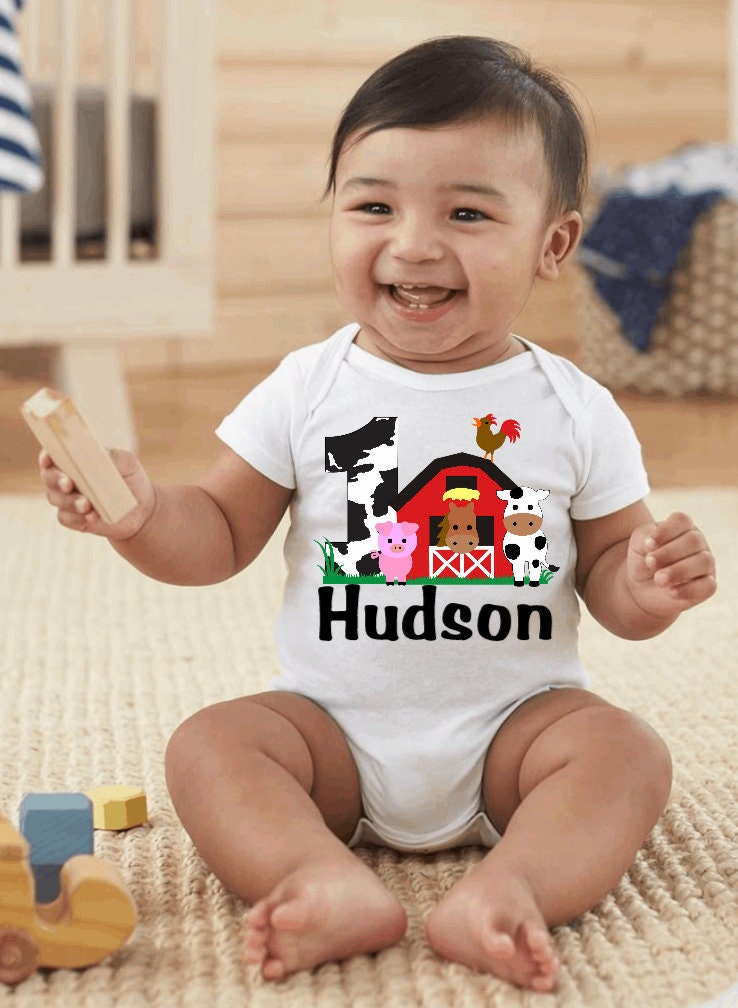 First birthday farm online shirt