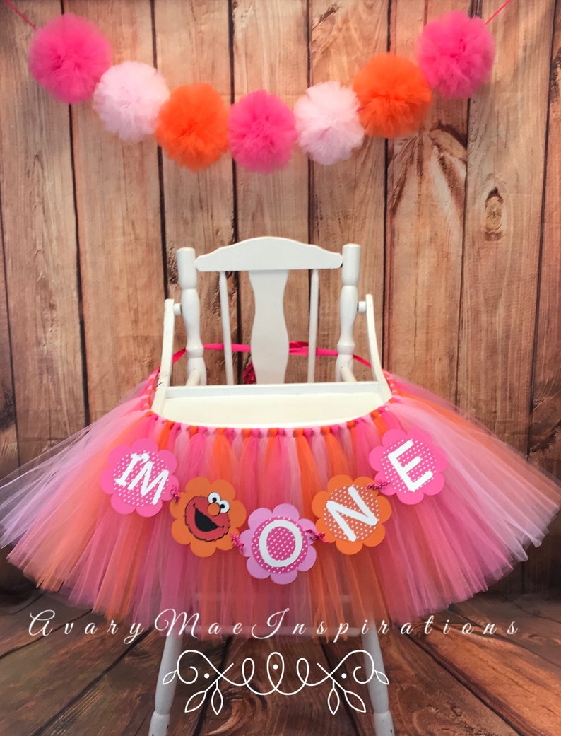 High Chair Tutu Highchair Tutu First Birthday Party High Etsy