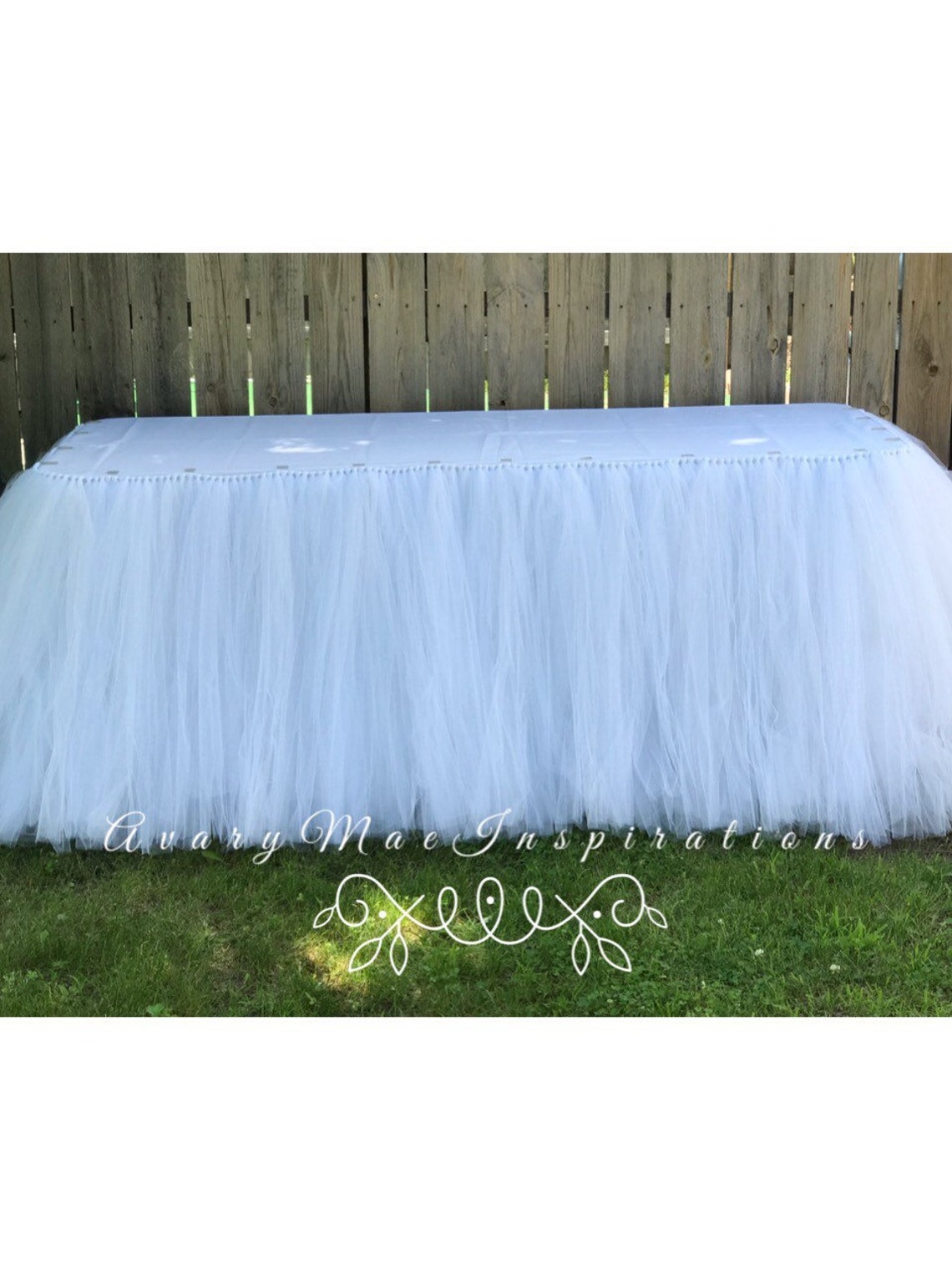 White Tulle Table Skirt Tutu Table Skirt Wedding Table Skirt Etsy