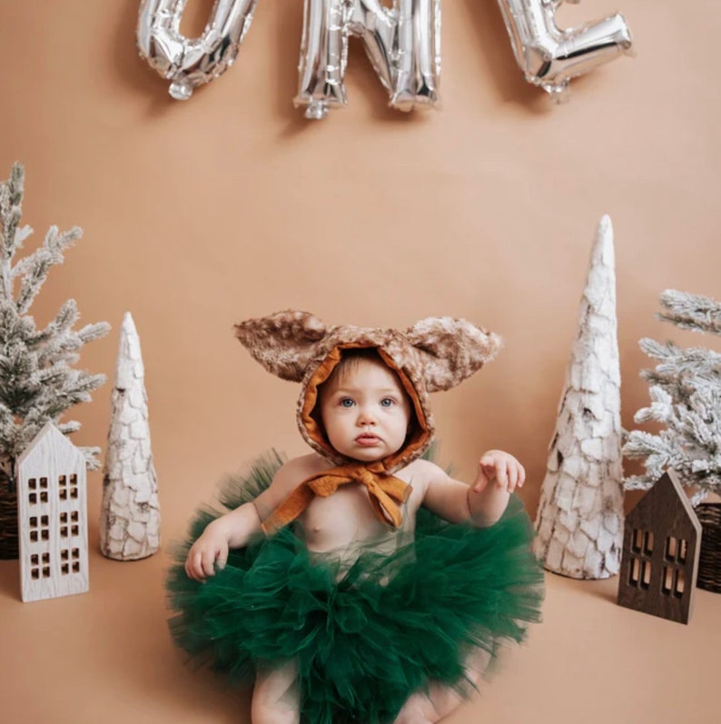 Hunter Green Girls Tutu, Infant Tutu, Toddler Tutu, Baby Tutu, Newborn Fluffy Tutu, Smash Cake Photo Shoot, Custom Girls Birthday Tutu image 2