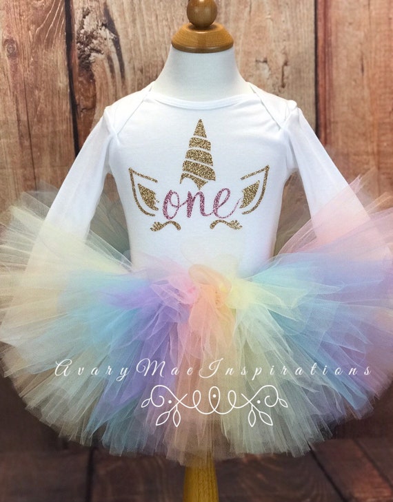 unicorn 1st birthday tutu outfit