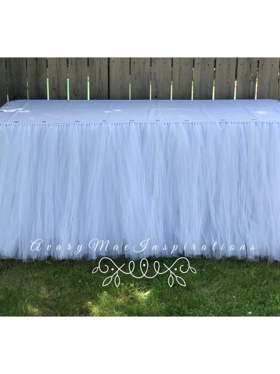 White Tulle Table Skirt Tutu Table Skirt Wedding Table Skirt | Etsy