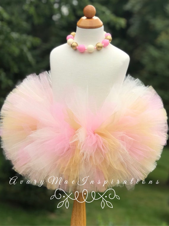 Baby girl gold tutu skirt sales