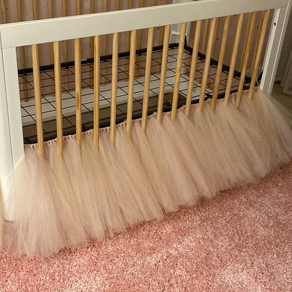 Lavender Tulle Crib Skirt ANY COLOR Tulle Crib Tutu Purple Etsy