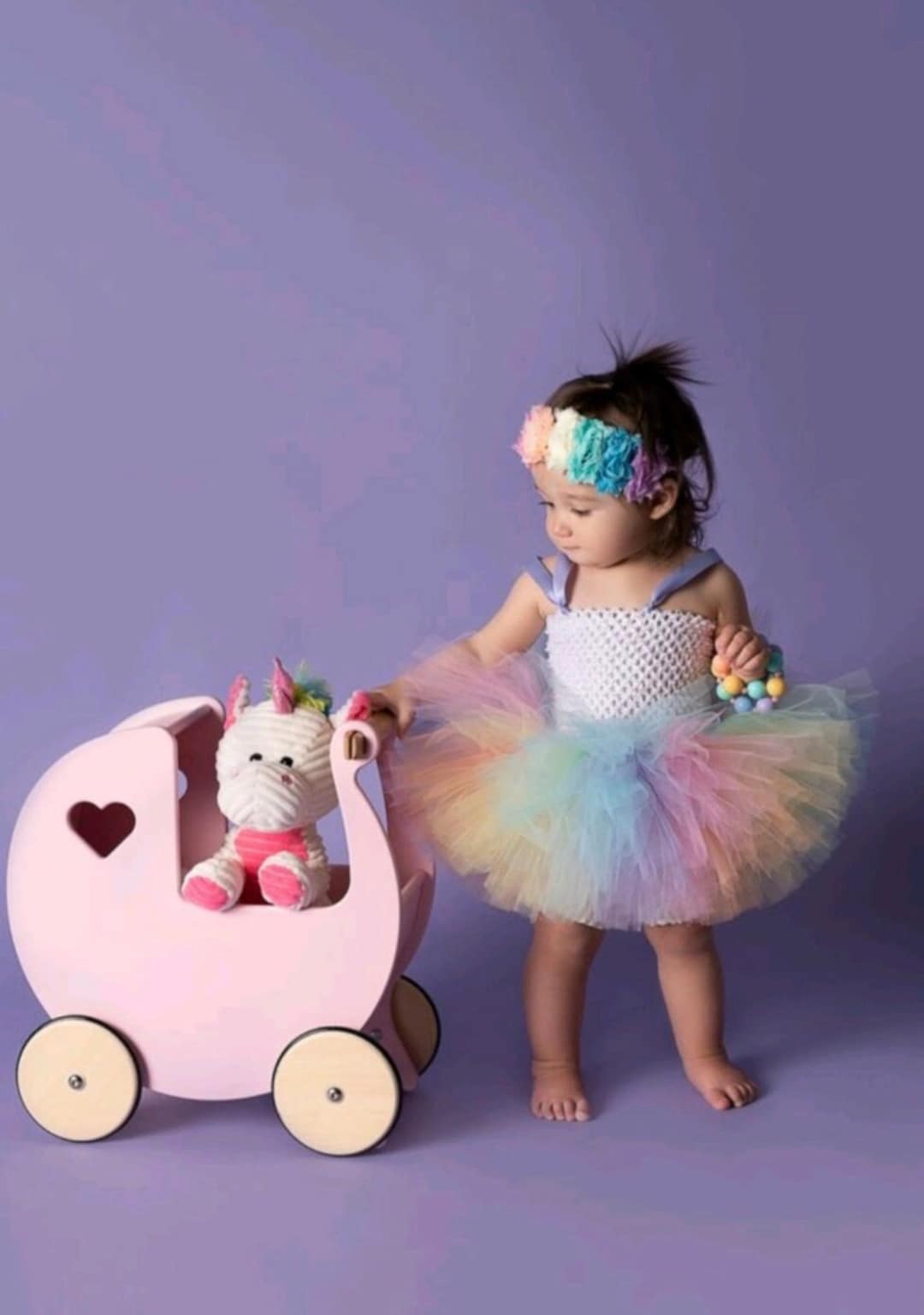 Baby Girls Unicorn Rainbow Costume Tutu Party Dress