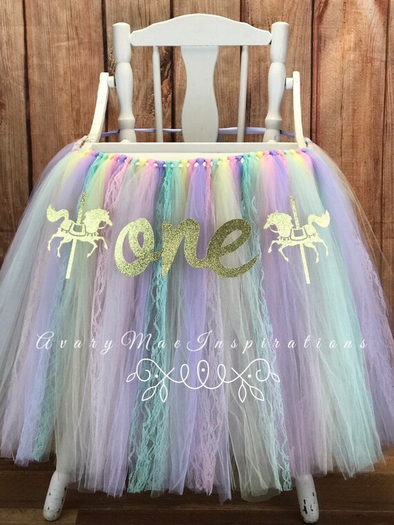 1st birthday high chair tutu