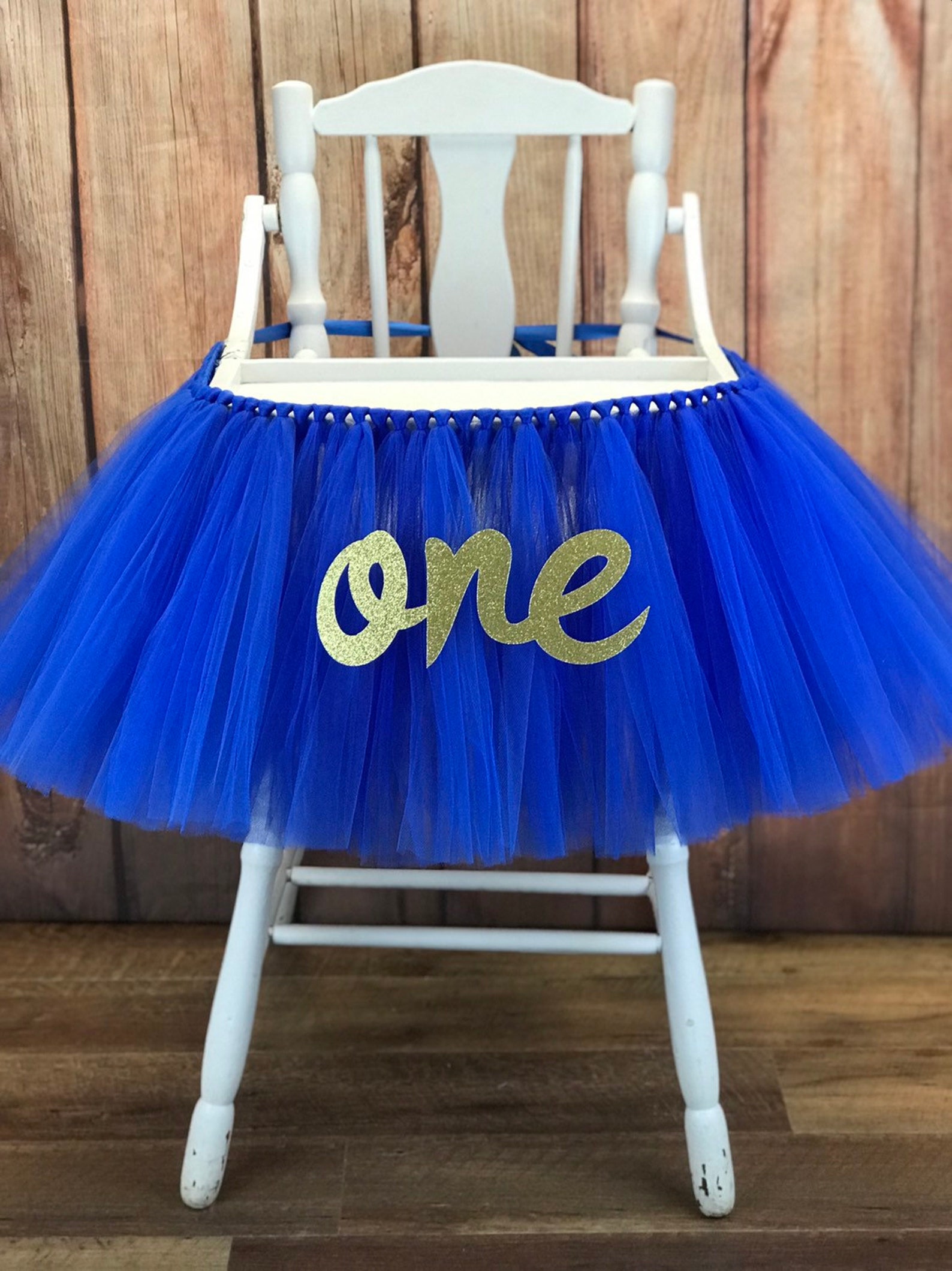 High Chair Tutu Blue High Chair Skirt Highchair Tulle Tutu Etsy