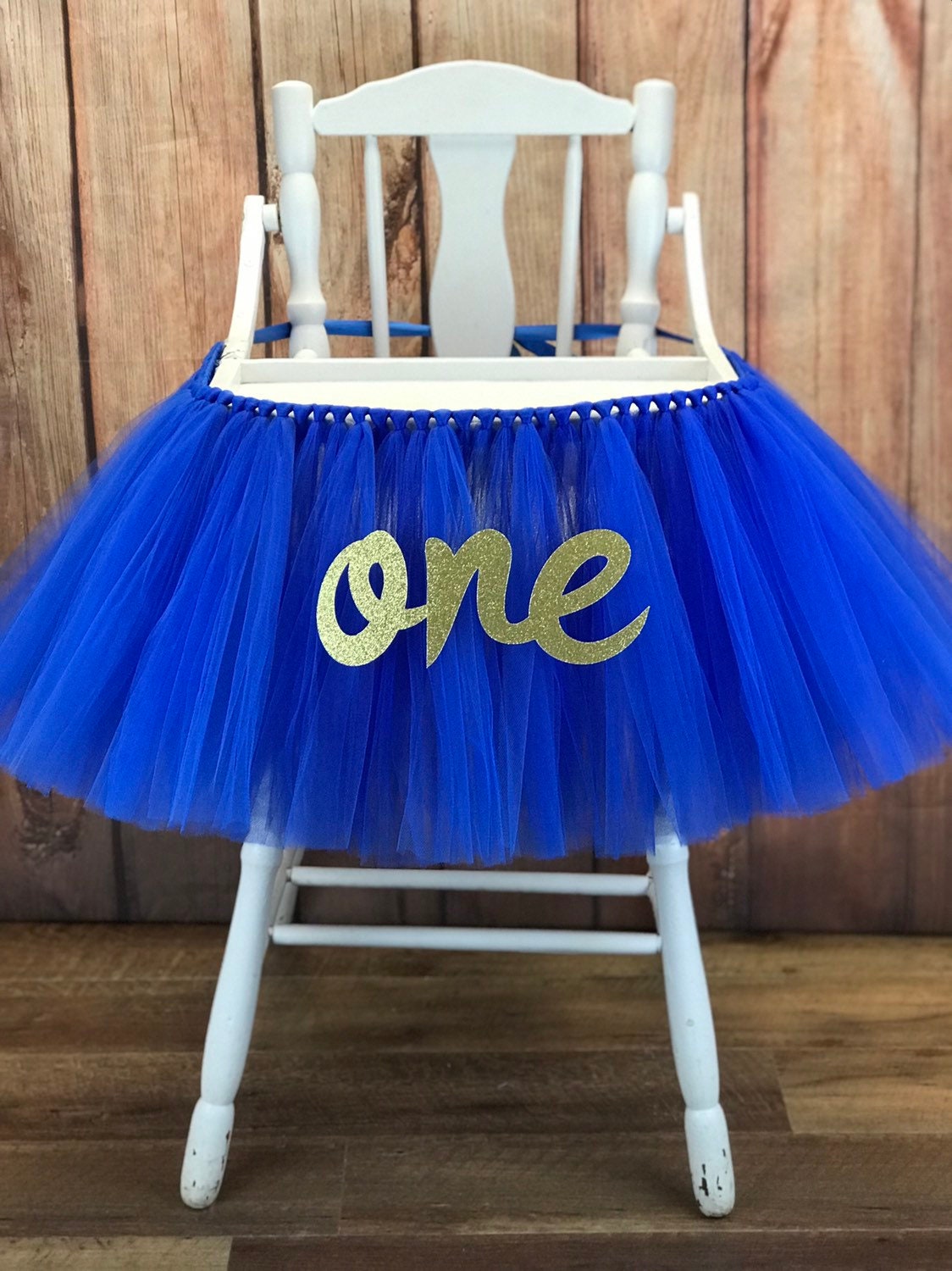High Chair Tutu Blue High Chair Skirt Highchair Tulle Tutu Etsy