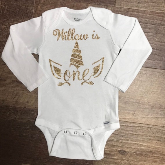 unicorn 1st birthday shirt