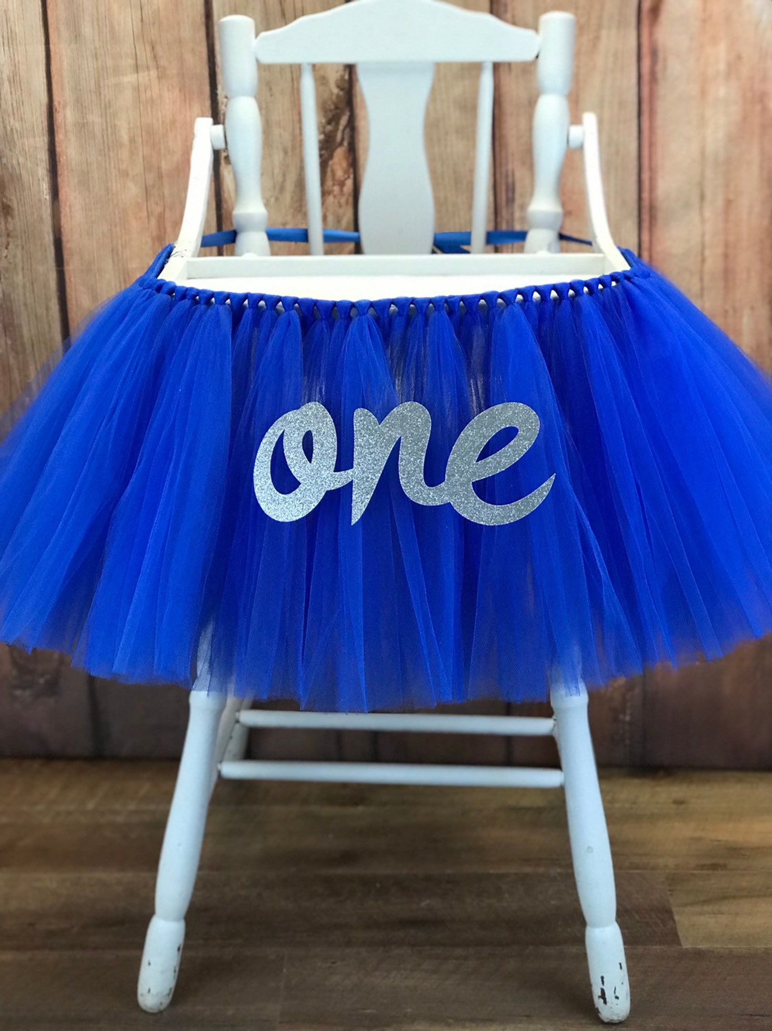 High Chair Tutu Blue High Chair Skirt Highchair Tulle Tutu Etsy