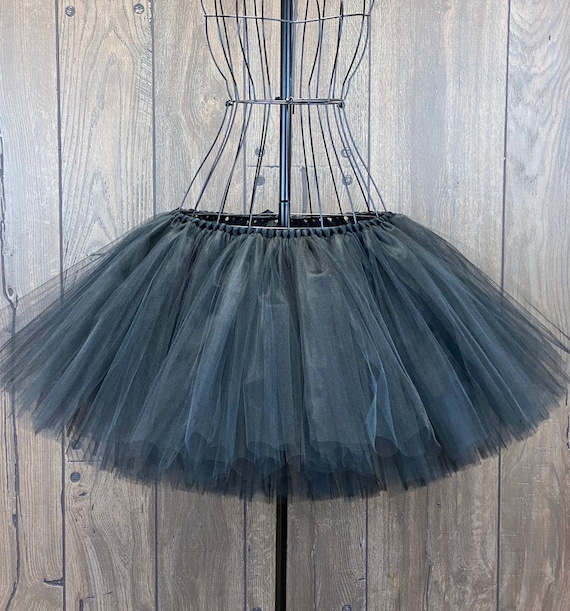 Tutu en tulle noir pour dames jupe en tulle noir pour adultes