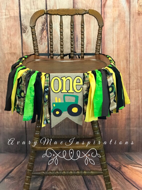 John Deere Birthday Banner Boys High Chair Banner John Deere First