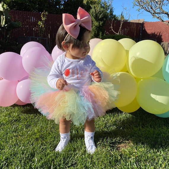 Pastel Rainbow Tutu, Bébé Tutu, Tutu infantile, Tutu enfant en bas âge,  Filles Tutu, Tutu anniversaire, Tutu pastel, Smash Cake Tutu, Photo Shoot  Tutu Fluffy -  France