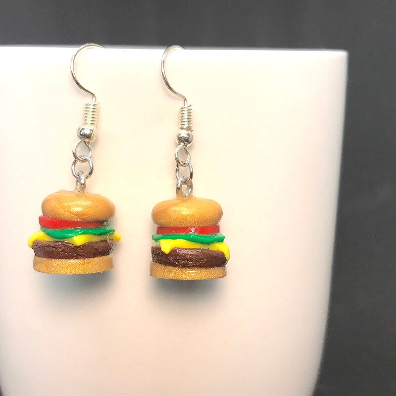 Hamburger Earrings - Etsy